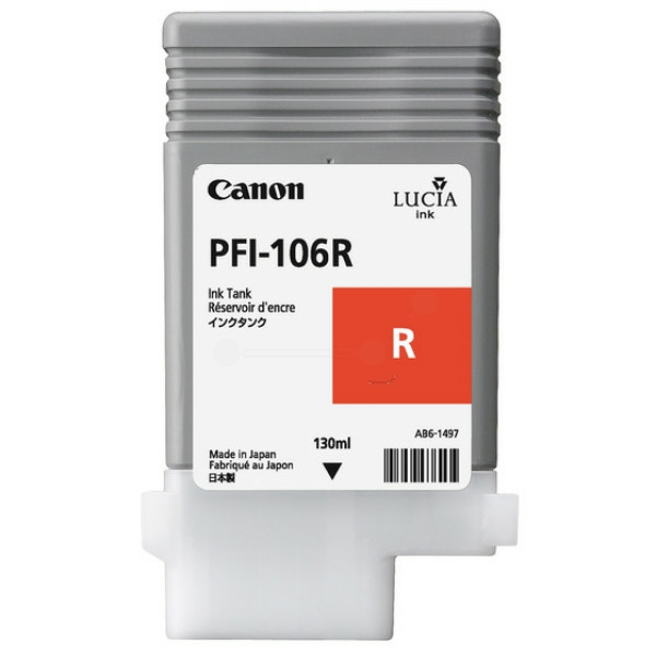 Original Tintenpatrone rot Canon 6627B001/PFI-106 R rot