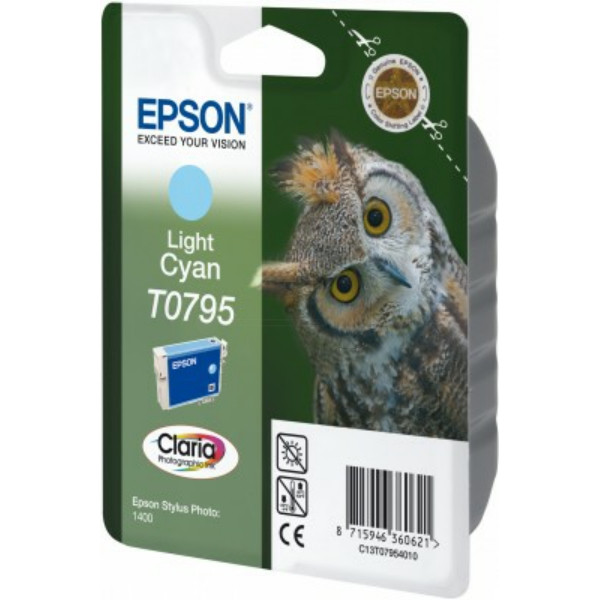 Original Ink cartridge bright cyan Epson 7954010/T0795 photocyan