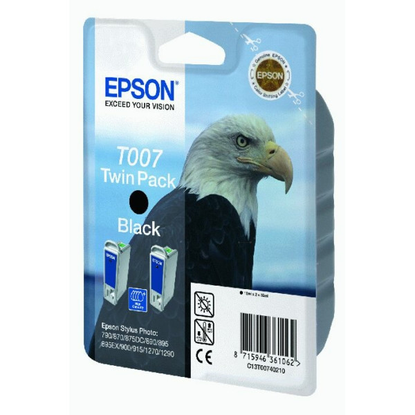 Original Ink cartridge black Epson C13T00740210/T007 black