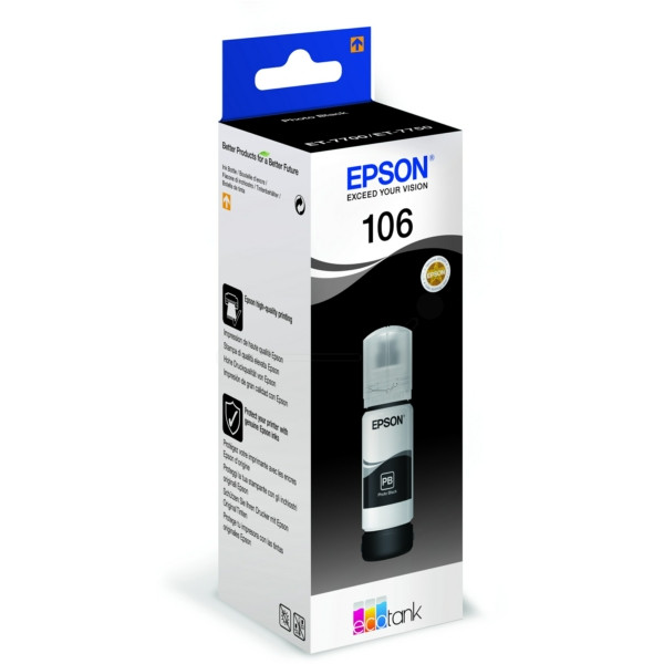 Original Ink bottle black Epson C13T00R140/106 photoblack