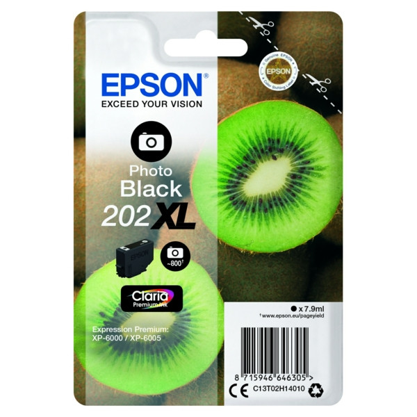 Original Ink cartridge light black Epson C13T02H14010/202XL photoblack