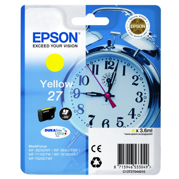 Original Tintenpatrone Epson C13T27044012/27 gelb