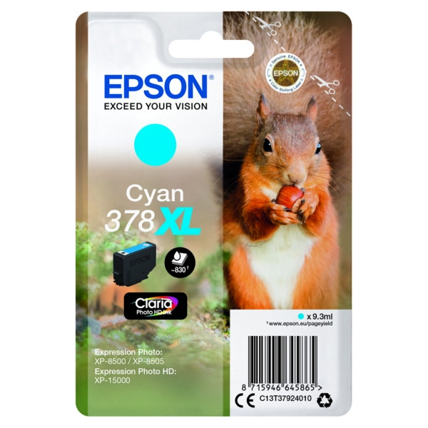 Original Ink cartridge cyan Epson C13T37924010/378XL cyan