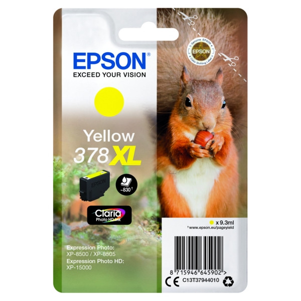 Original Ink cartridge yellow Epson C13T37944010/378XL yellow