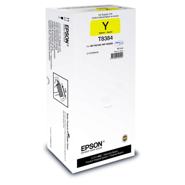 Original Ink cartridge yellow Epson C13T838440/T8384 yellow