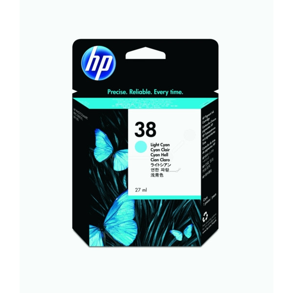 Original Ink cartridge bright cyan HP C9418A/38 photocyan