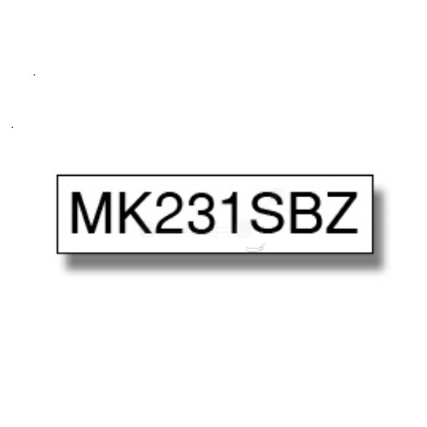 Original P-Touch Farbband Brother MK231SBZ schwarz weiß