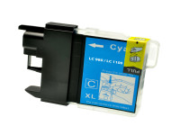 Ink cartridge (alternative) compatible with Brother LC1100C cyan
