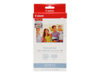 CANON KP-36IP Foto Papier 100x148mm 36 Blatt + Tintenkassette fuer Selphy CP Ruckseite Postkarteformat