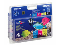 Original Ink cartridge multi pack Brother LC1000VALBPDR black cyan magenta yellow