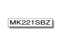 Original P-Touch Farbband Brother MK221SBZ schwarz weiß