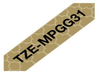 Original P-Touch Ribbon Brother TZEMPGG31 black gold