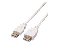 VALUE USB 2.0 Kabel Typ A-A ST/BU weiss 3m
