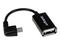 STARTECH.COM 5in Right Angle Micro USB to USB OTG Host Adapter M/F
