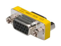 ASSMANN Gender Changer D-Sub15 Metallgehäuse F/F mit Sechskantmuttern