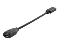 ASSMANN USB Type-C Adapterkabel Type-C - mikro B St/Bu 0,1m High-Speed sw