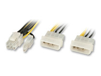 LINDY Internes Stromadapterkabel SLI/PCIe 6 2 / 2x5 25 2x5.25 f.PCIe- Grafikkarten