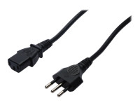 ASSMANN Netzanschlusskabel Italien Stecker - C13 Buchse 1,8m