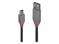 LINDY 0,2m USB 2.0 A/Mini-B Anthra Line