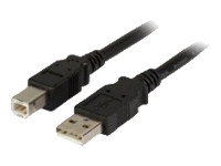 EFB USB2.0 Anschlusskabel Typ A Stecker auf Typ B Stecker Classic Schwarz 0,5m