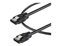STARTECH.COM 0.3m Round SATA Cable - Latching Connectors - 6Gbs SATA Cord - SATA Hard Drive Power Cable