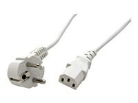 VALUE Netzkabel gerade IEC-Buchse weiss 0,6m