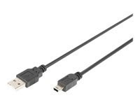 DIGITUS USB 2.0 connection cable type A - mini B 5pin M/M 3m USB 2.0 conform bl