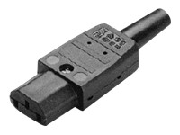 BACHMANN Kaltgerätekupplung IEC320 C13 10A/250VAC schwarz Schraubanschluss