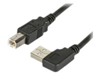 EFB USB2.0 Anschlusskabel A gewinkelt - B  St.-St. 0,5m schwarz Classic