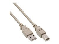 INLINE USB 2.0 Kabel USB-A Stecker an B Stecker vergoldete Kontakte schwarz 3m bulk