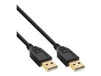INLINE USB 2.0 Kabel USB-A Stecker an A Stecker vergoldete Kontakte schwarz 2m